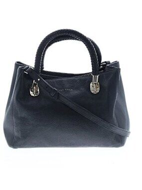 Cole Haan Leather Benson Satchel Bag Purse Black Pebbled Soft Classic Chic